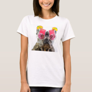 Getty Images Dog With Cocktail Glasses T-Shirt