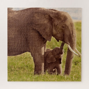 Getty Images   Elephant & Baby Jigsaw Puzzle