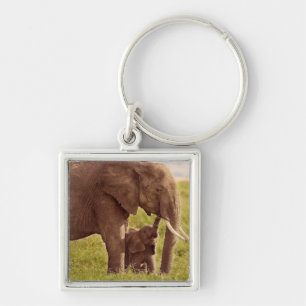 Getty Images Elephant & Baby Key Ring