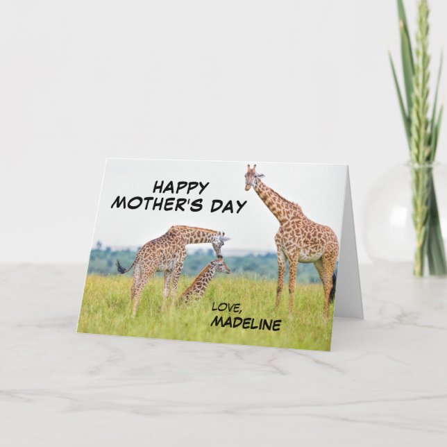 Getty Images | Giraffe Family Card (Front)
