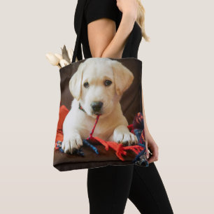 Getty Images Puppy On A Sofa Tote Bag