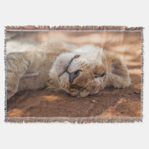 Getty Images Sleeping Lion Cub Throw Blanket