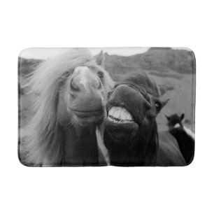 Getty Images   Smiling Horses Bath Mat