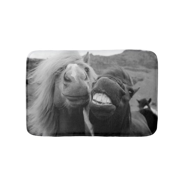 Getty Images | Smiling Horses Bath Mat (Front)