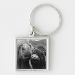 Getty Images Smiling Horses Key Ring