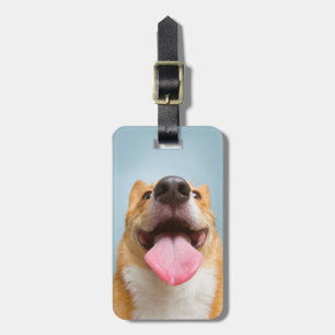 Getty Images Very Happy Corgi Luggage Tag