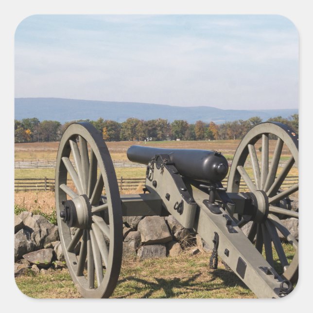 Gettysburg: A view of Pickett's Charge Square Sticker (Front)