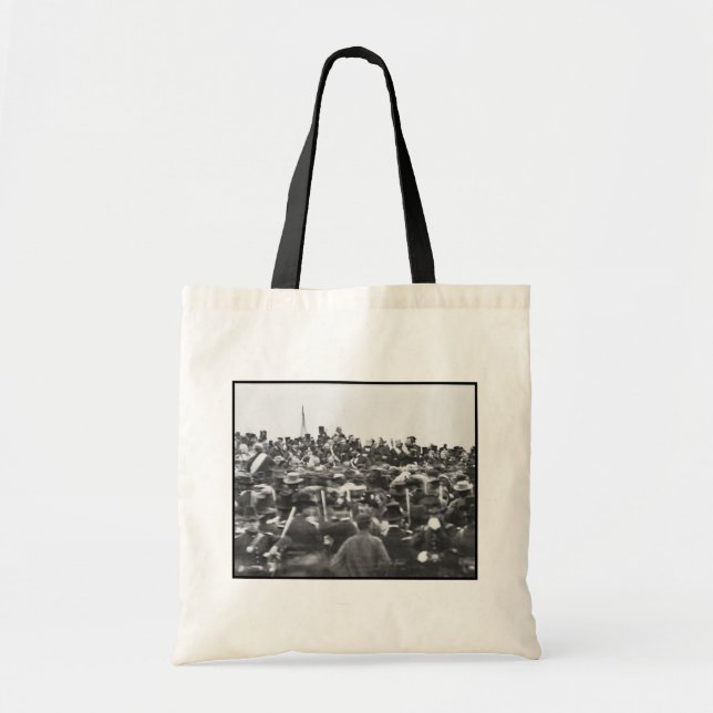 Gettysburg Address, Abraham Lincoln Large Tote Bag (Front)