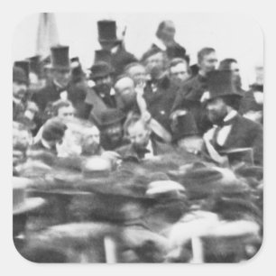 Gettysburg Address, Abraham Lincoln Square Sticker