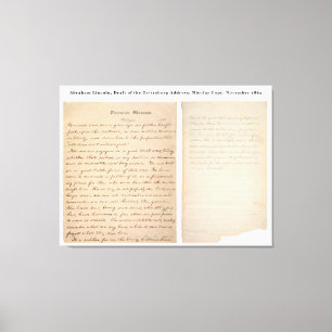 Gettysburg Address Nicolay Copy (1863) Canvas Print