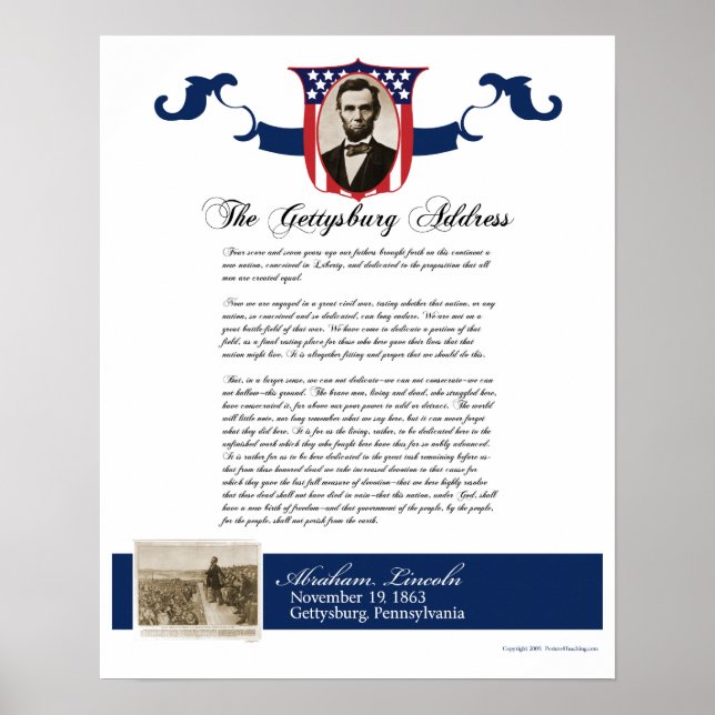 Gettysburg Address Poster (Front)