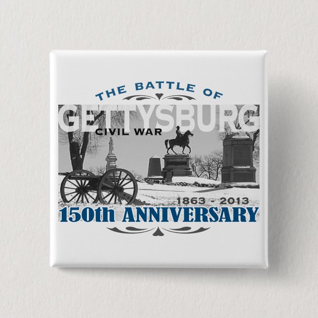Gettysburg Battle 150 Anniversary 15 Cm Square Badge (Front)