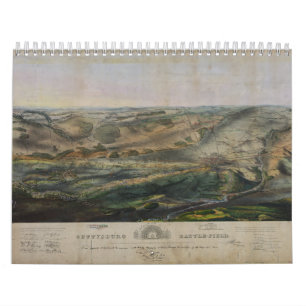 Gettysburg Battlefield by John Bachelder 1863 Calendar