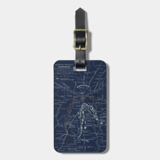 Gettysburg Battlefield Civil War Map (1863) Luggage Tag