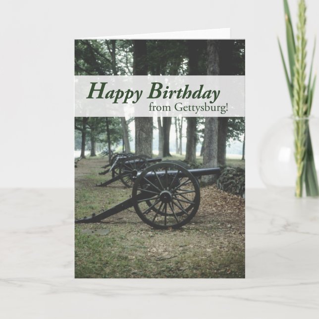 Gettysburg Canons Birthday Card (Front)