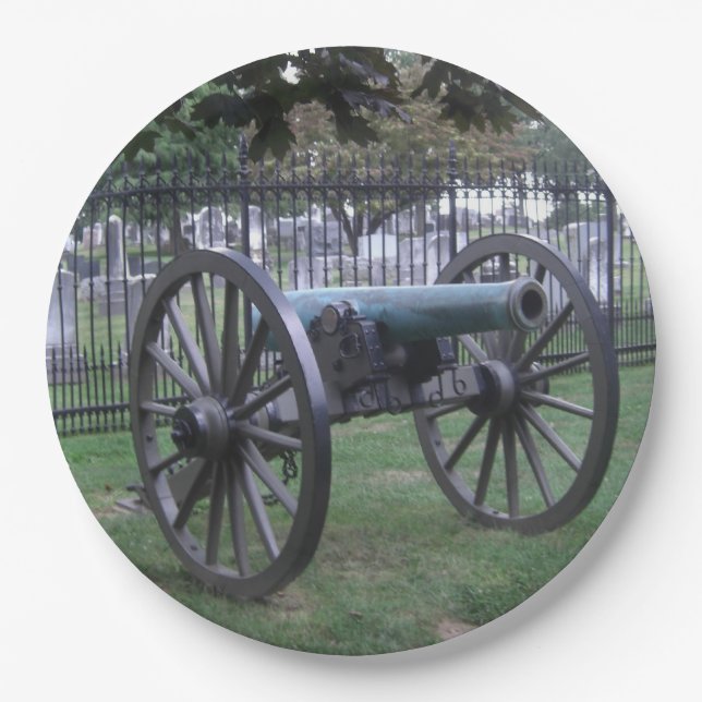 Gettysburg Civil War Cannon Paper Plate (Front)