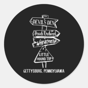 Gettysburg Landmark Classic Round Sticker