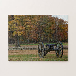 Gettysburg National Park - Fall - Cannon Jigsaw Puzzle