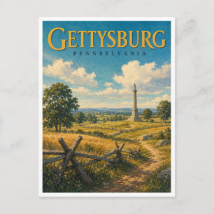 Gettysburg Pennsylvania Battlefield GeoSaga Postcard