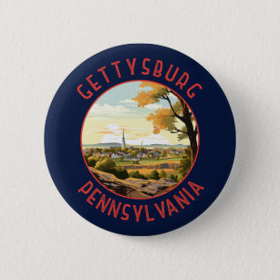 Gettysburg Pennsylvania Retro Distressed Circle 6 Cm Round Badge