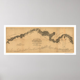 Gettysburg Railroad Map 1839 Poster