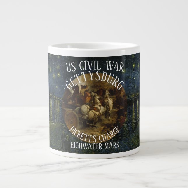 GETTYSBURG US CIVIL WAR PICKETT'S CHARGE LARGE COFFEE MUG (Front)