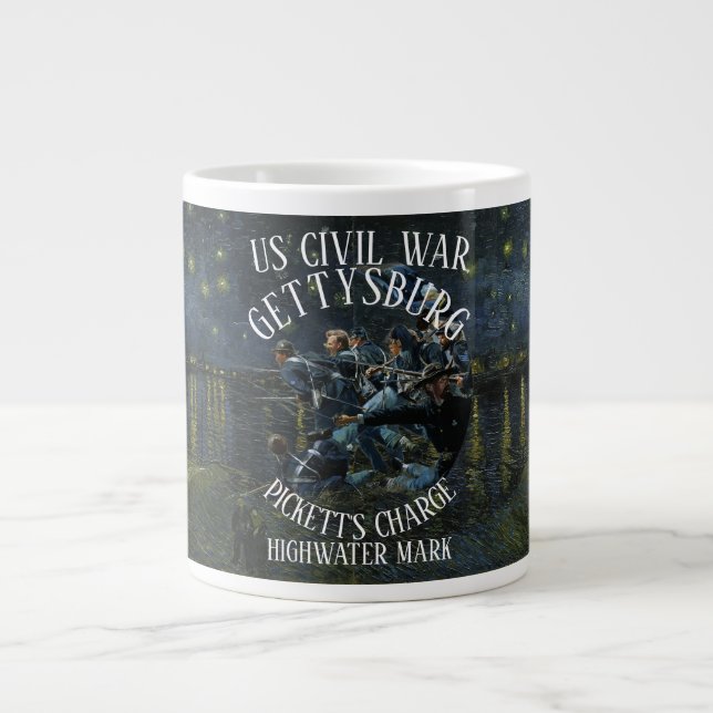 GETTYSBURG US CIVIL WAR PICKETT'S CHARGE LARGE COFFEE MUG (Front)