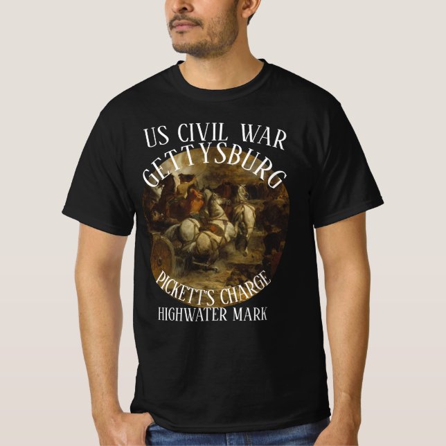 GETTYSBURG US CIVIL WAR PICKETT'S CHARGE T-Shirt (Front)