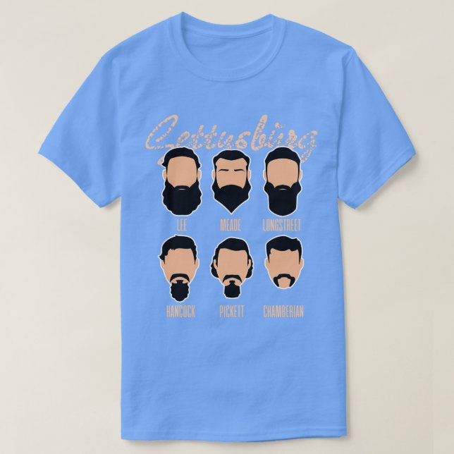 GettysburgFunny Kind Of Beards T-Shirt (Design Front)