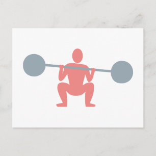 Gewichtheber weightlifter postcard