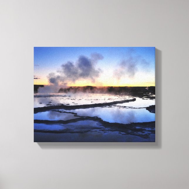Geyser Smoke at Sunset Canvas Print (Front)