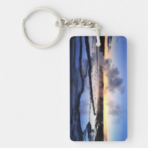 Geyser Smoke at Sunset Key Ring