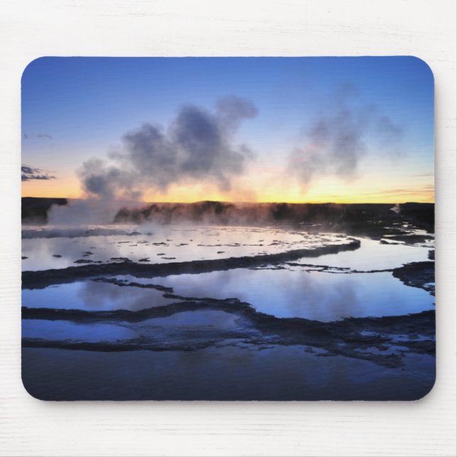 Geyser Smoke at Sunset Mouse Mat (Front)