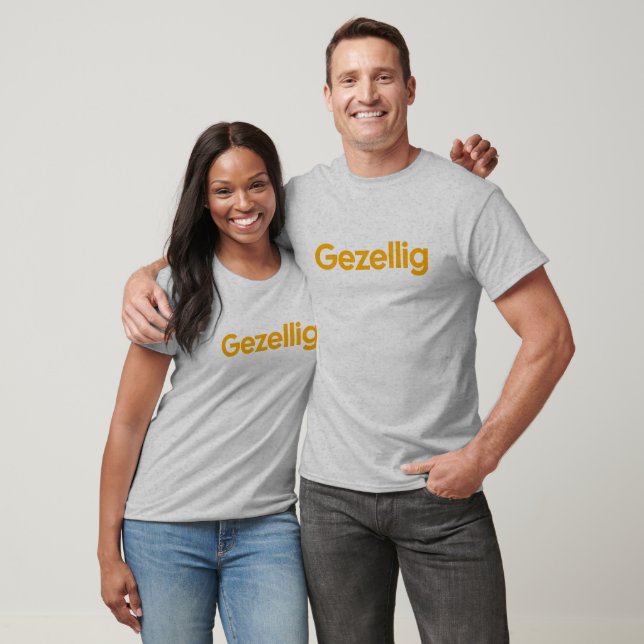 Gezellig (modern - orange) T-Shirt (Unisex)