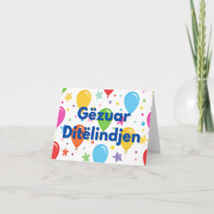 Gëzuar Ditëlindjen, Albanian birthday  Card