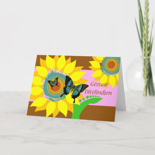 Gëzuar ditëlindjen, Happy Birthday in Albanian Card (Front)