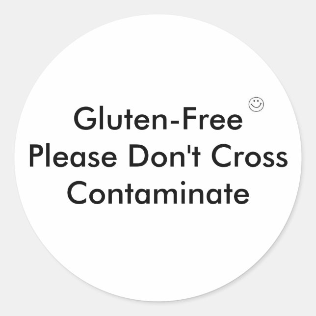 GF cross contaminate Classic Round Sticker (Front)