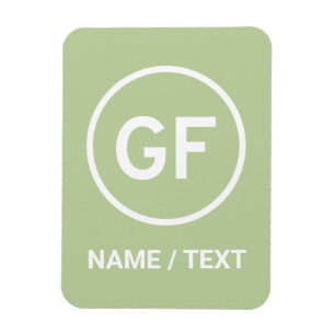 GF for Gluten free food logo branding personalised Magnet