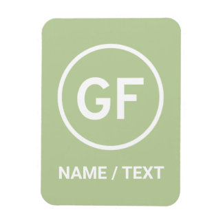 GF for Gluten free food logo branding personalised Magnet