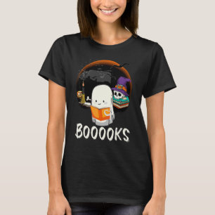 Gfhost Book Boo Reading Booooks Halloween Library T-Shirt