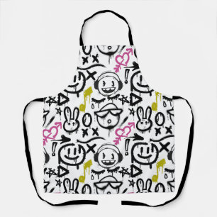 GFT01-Graffiti Mainly Black Apron