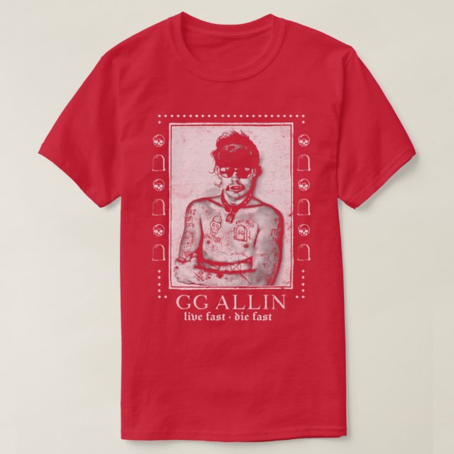 GG Allin Punksthetic Design T-Shirt (Design Front)
