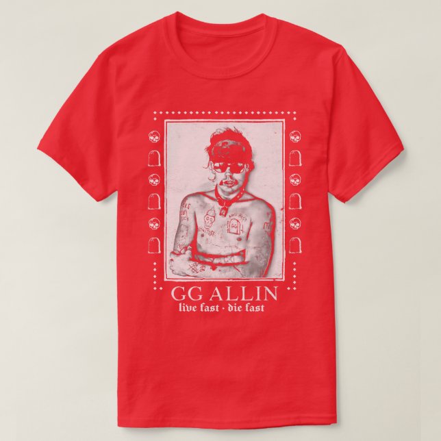 GG Allin Punksthetic Design T-Shirt (Design Front)