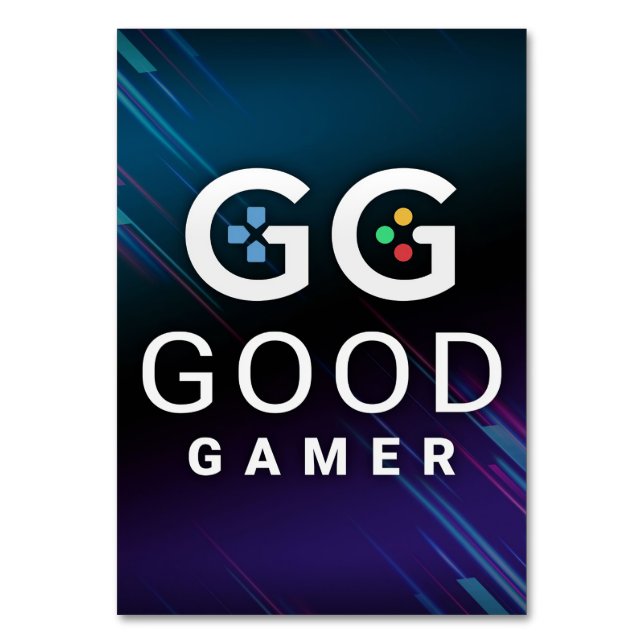 GG Good Gamer Video Table Number (Front)