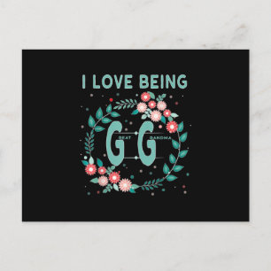gg  i love being gigi great grandmor  gift invitation postcard