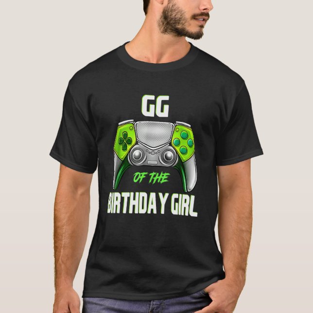 GG of the Birthday Girl Matching Family Video Game T-Shirt (Front)