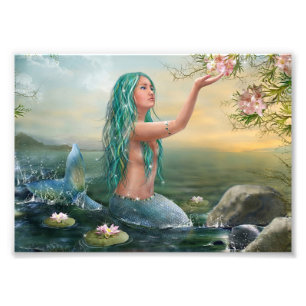 ggreen haired mermaid photo print