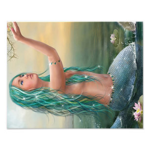 ggreen haired mermaid photo print