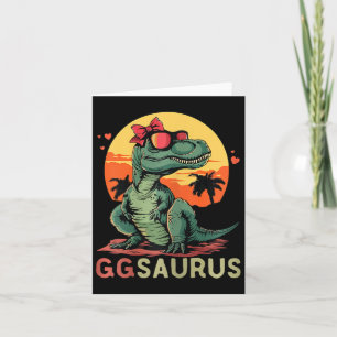 Ggsaurus Dino Dinosaur Gg-saurus T-rex Funny Trex Card