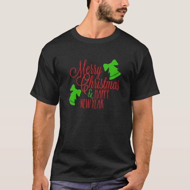 Ggt Merry Christmas And Happy New Year Holiday Fam T-Shirt (Front)